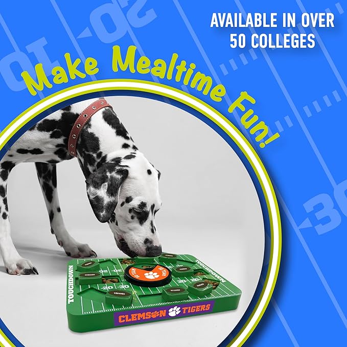 Pets First NCAA Clemson Large Puzzle Toy, Dog Puzzle Treat Toy, New Large Size, Interactive Dog Treat Toy, Dog Slow Feeding Toy