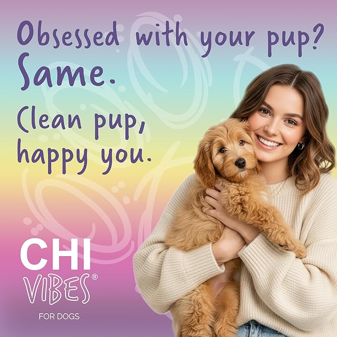 CHI Vibes for Dogs Soothing 2-in-1 Dog Shampoo & Conditioner, Sensitive Skin Cleanser + Dog Deodorizer for Puppies & Adults, Vegan pH Balanced, Gluten & Paraben Free, Made in The USA, 12 Fl Oz