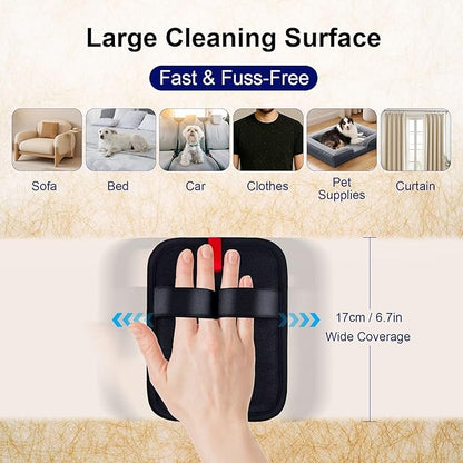 4PCS Electrostatic Pet Hair Removal Gloves Brush, 6.7x5.1 Reusable Static Remover for Cat Dog Hair, Grooming Glove for Couch, Furniture, Carpet, Car Seat, Fast Animal Fur Removal Mitt Tool