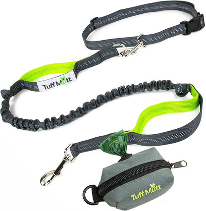 Tuff Mutt Running Dog Leash and Poop Bag Holder