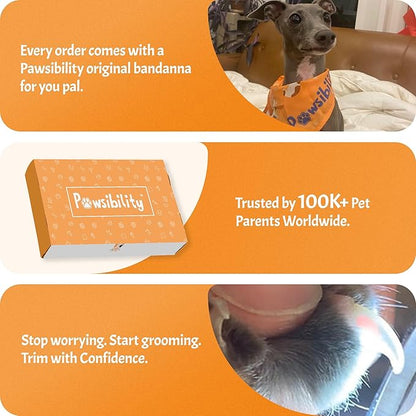 Pet Nail Clipper PRO 2026 - Quick-Vision LED Light | 2-Stage Adjustable Professional-Grade Blade | Adjustable Magnifier Safety Guard - for Cats, Small, Medium and Large Dogs - Brown