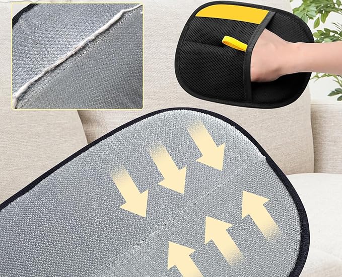 2 Pcs Pet Hair Removal Gloves Brush, Reusable Dog Cat Electrostatic Hair Remover Grooming Glove Tool