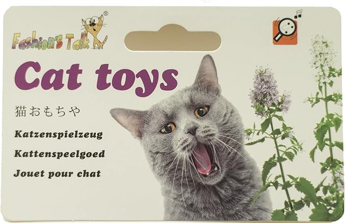 Fashion's Talk Cat Toys Furry Rattle Ball for Kitty 6 Pack