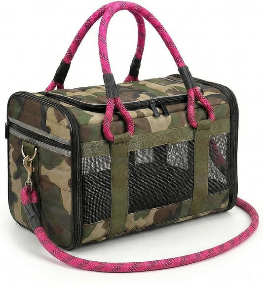 Soft-Sided Dog & Pet Carrier | for Car Rides, Trains, Errands & Daily Outings | Fits Pets Up to 15 lbs | 18" L x 11.5" H | Yorkies, Chihuahuas, Toy Poodles, Maltese & More