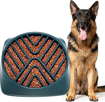 KASBAH Slow Feeder Dog Bowls Large Breed, 5 Cups Capacity for Wet & Dry Food, Puzzle Maze Bowl for Fast Eaters, Non-Slip Base, BPA Free, Helps Prevent Bloat and Aid Digestion