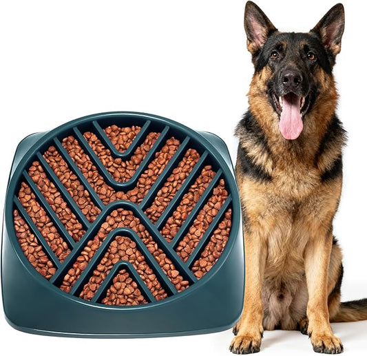 KASBAH Slow Feeder Dog Bowls Large Breed, 5 Cups Capacity for Wet & Dry Food, Puzzle Maze Bowl for Fast Eaters, Non-Slip Base, BPA Free, Helps Prevent Bloat and Aid Digestion