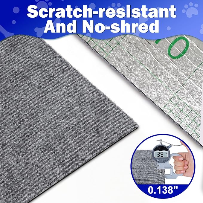 23.6x15.8 Couch Wall Corner Protection for Indoor Cats,Anti Scratch Furniture Protector from Cats Scratching,Trimmable Climbing Cat Scratcher Pad Play Mat Easy Use for Cat Board/Door/Carpet