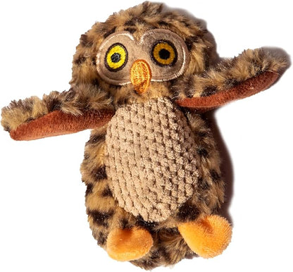 Glow Pups 3 Pack Owl Dog Toys, Toy for Small Dogs, Plush Dog Toys with Squeaker, Multipack Puppy Toys, Toy for Small Dogs (3 Pack: Replacement Animals, Owl)