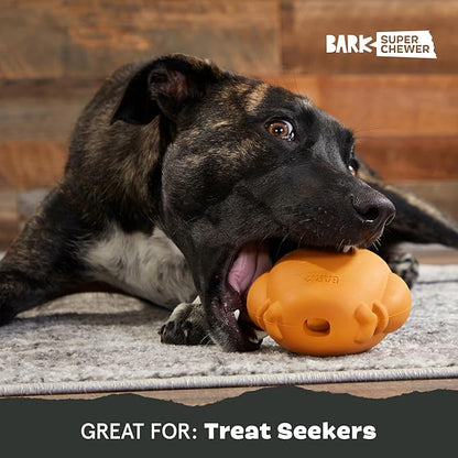 Barkbox BARK Stuffed Turkey Dog Toy | Natural Rubber, Treat Dispensing, Perfect for Peanut Butter | Dog Toy for Aggressive Chewers