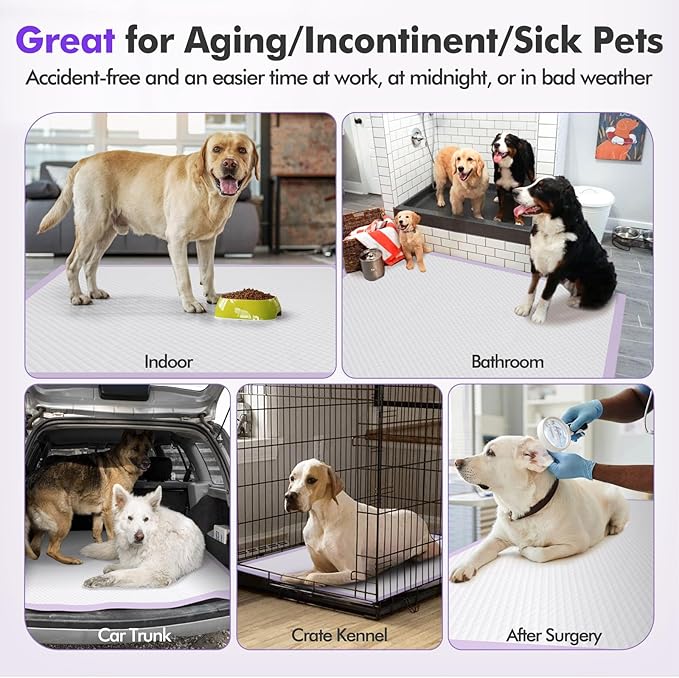 Gimars 36x36 XXXL Lavender Scented Ultra Absorbent 6-Layer Dog Pee Pads Extra Large, Leakproof Puppy Training Pads Quick-Dry Wee Wee Pee Pads for Dogs, Perfect for Puppies, Adult Senior Dogs