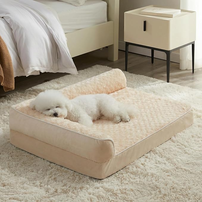 BFPETHOME Orthopedic Dog Beds for Large Dogs-Waterproof Sofa Dog Bed with Removable Washable Cover, Large Pet Bed with Waterproof Lining and Nonskid Bottom,Pet Bed for Dogs