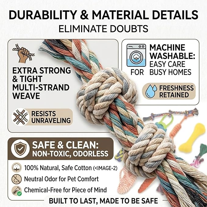 Pack Pet 11 Pack Dog Toys for Puppies, Small Dogs & Medium Dogs, Durable Dog Chew Toys, Interactive Rope Toys for Teething, Puppy Teething Toys for Dental Health, Dog Toys Variety Set for Boredom