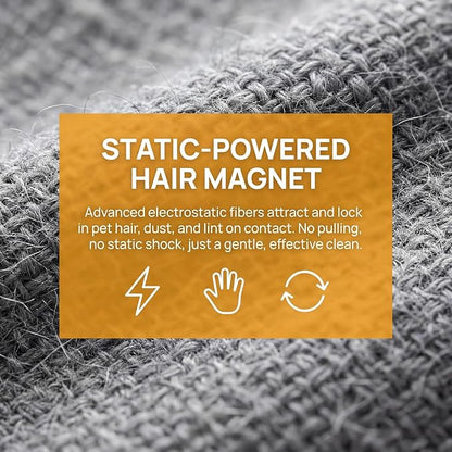Pet Hair Removal Glove, Electrostatic Gloves for Removing Dog Hair, Cat Hair, Reusable, for Cleaning Sofas and Clothing.