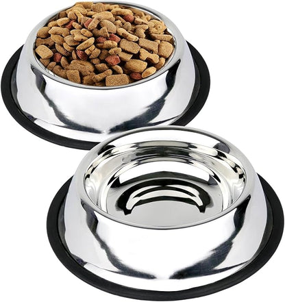 Estilo Stainless Steel Dog Bowls, 32 Oz (Set of 2)