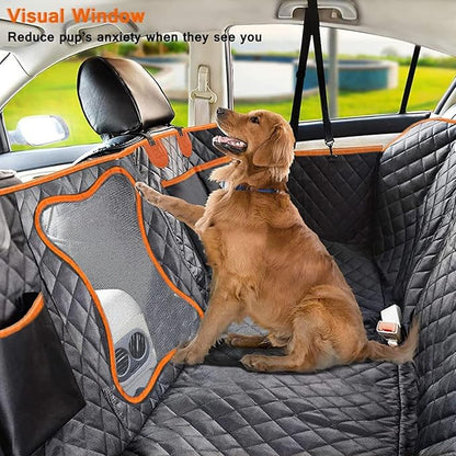 Dog Car Seat Cover for Infiniti G25X Q70h QX4 Qx60 G20, Pet Cover for Dogs Car Protector Seat Waterproof Scratch Proof Nonslip Dog Hammock with Mesh Visual Window & Pockets