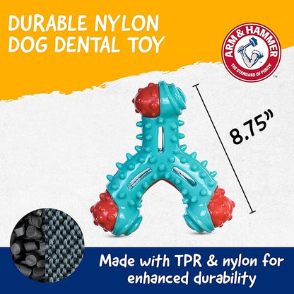 ARM & HAMMER for Pets Nubbies Wishbone Dog Dental Toy| Best Dog Chew Toy for Moderate Chewers | Dog Dental Toy Helps Reduce Plaque & Tartar | Chicken Flavor Baking Soda (Pack of 24)