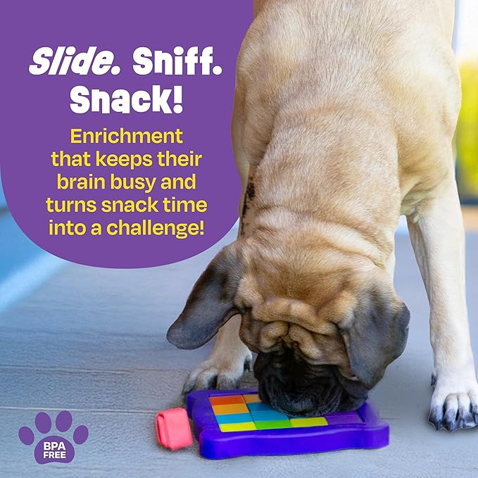 Brightkins Pup Pixel Treat Puzzle - Toys for Dogs to Keep Them Busy, Dog Slow Feeder, Interactive Dog Toys for Boredom, Puppy Treat Toy, Cat Puzzle Toy Feeder, Enrichment Game for Puppies