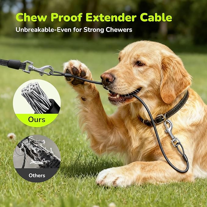 Pecute Retractable Dog Leash with Chew Proof Cable - 18,2 ft Heavy Duty Retractable Pet Leash with Dispenser and Poop Bags, Anti-Slip Handle, Reflective Leashes for Small Medium Dog Up to 66 lbs