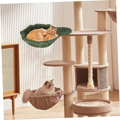 Cat Tree Hammock Replacement Bed Cozy Cat Tree Attachment Versatile Hanging Nest Flexible Installation Elegant Design Encourages Activity and Climbing