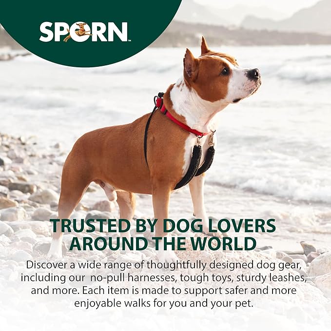 Sporn Original Dog Halter, No Pull Dog Harness, Durable Nylon Collar with Padded Restraint Sleeves for Extra Large Breeds, No Choke Design, Adjustable Fit, Easy On/Off, Blue, X-Large
