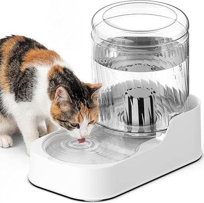 JUNSPOW Automatic Cat Water Dispenser, Dog Water Bowl Dispenser Adjustable Water Dispensing, Auto Pet Waterer for Cats and Dogs (Bowl not Included)