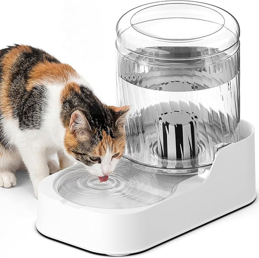 JUNSPOW Automatic Cat Water Dispenser, Dog Water Bowl Dispenser Adjustable Water Dispensing, Auto Pet Waterer for Cats and Dogs (Bowl not Included)