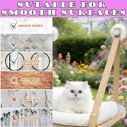4 Pack Cat Window Perch Suction Cup, Strong Adhesive Replacement Suction Cup with Screws for Foldable & Cordless Cat Window Hammock Seat (Transparent, 85mm Plastic Screws)