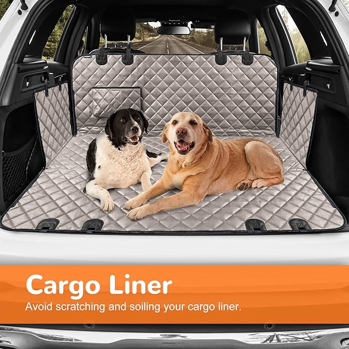 URPOWER Dog Car Seat Cover for Pets 100% Waterproof Seat Cover Hammock 600D Heavy Duty Scratch Proof Nonslip Durable Soft Back Seat Covers for Full Size Trucks