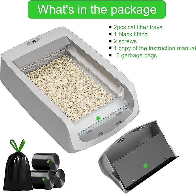 Reusable Litter Tray Compatible with Pet-Safe Scoop-Free Self-Cleaning Cat Litter Boxes - Easy to Clean Durable Litter Box Tray(2 Pieces Refills)