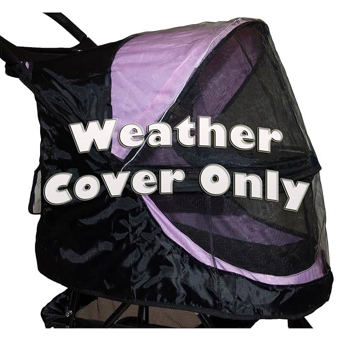 Pet Gear No-Zip Happy Trails Pet Stroller for Cats/Dogs, Zipperless Entry, Easy Fold with Removable Liner, Storage Basket + Cup Holder, Onyx Weather Cover ONLY