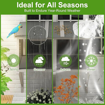 PetsCosset Cat Window Box Catio Outdoor Cat Enclosure for Sunbathing, Napping & Bird Watching, Sturdy Window Perch for Indoor Cats for Apartments, Keeps Insects Out, All-Weather Use, Grey