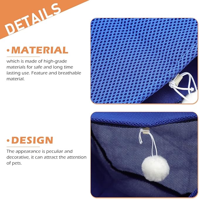 OUNONA Cat Hanging Bed and Pet Hanging Nest Breathable Mesh Fabric Medium Color Washable Summer Cat Cage Hammock for Kittens
