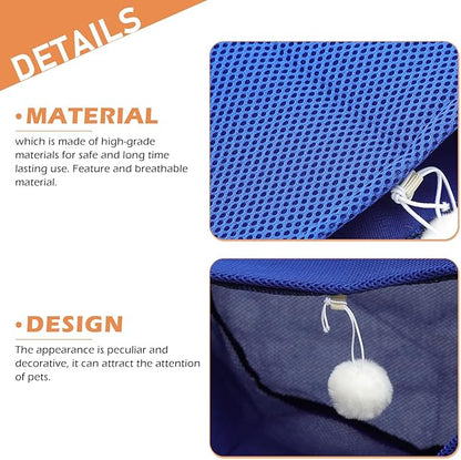 OUNONA Cat Hanging Bed and Pet Hanging Nest Breathable Mesh Fabric Medium Color Washable Summer Cat Cage Hammock for Kittens