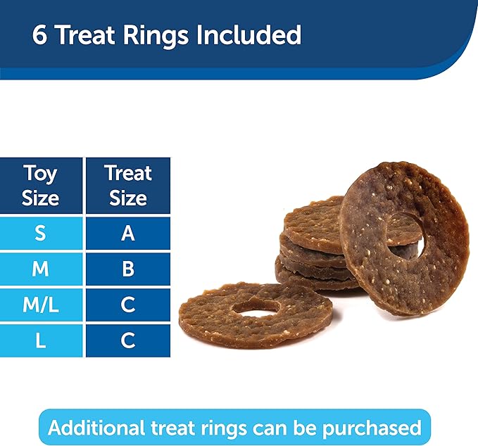 PetSafe Busy Buddy Bouncy Bone - 3-in-1 Adjustable Slow Feeder Toy with Refillable Treat Rings - Cleans Teeth & Gums, Cures Boredom & Slows Down Eating Habits - Medium/Large - for Dogs 50-90 lb