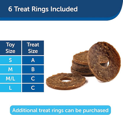 PetSafe Busy Buddy Bouncy Bone - 3-in-1 Adjustable Slow Feeder Toy with Refillable Treat Rings - Cleans Teeth & Gums, Cures Boredom & Slows Down Eating Habits - Medium/Large - for Dogs 50-90 lb