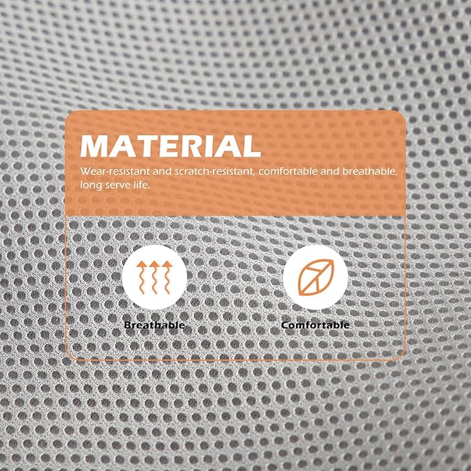 Toyvian Breathable Mesh Cat Hammock Bed Hanging Pet Cat Sleeping Nest Small Gray for Summer Cage Kitten Rest
