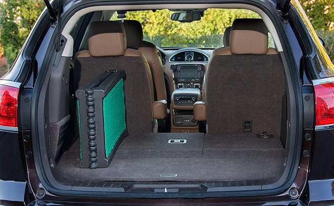 Pet Gear Travel Lite Ramps for Dogs and Cats, Compact Easy-Fold, Lightweight and Portable, Built-in Carry Handle, Supports 150lbs, Size 66" x 16", Emerald- supertraX