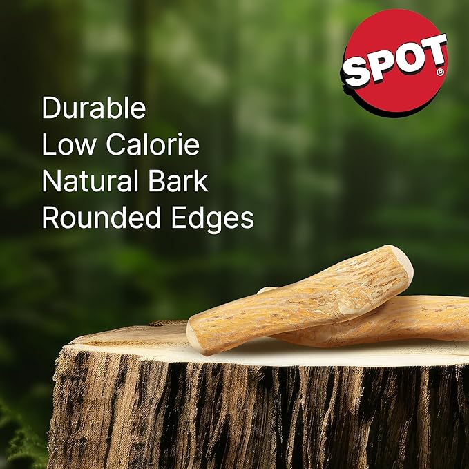 SPOT Coffee Wood Dog Chew Toy – 100% Natural & Sustainably Sourced Non-Splintering Wood from Coffee Plants, Long Lasting, Durable Toy for Aggressive Chewers, for Large Dogs and Puppies Up to 99lbs