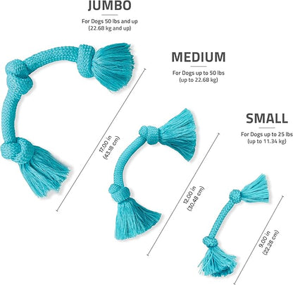 Playology Dog Toys | Dri-Tech Rope Toy Tug of War Rope for Aggressive Chewers | Small Peanut Butter Scented Toy - Easy to Clean and Made from Non Toxic Materials
