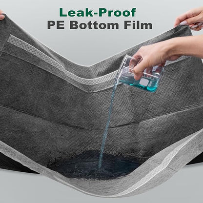 MIZOK 100 Counts Pee Pads for Dogs Charcoal, 28"x30" Large Wee Wee Pads for Dogs, Superior Odor Protection, Super Absorbent & Leak-Proof, Puppy Pads with Adhesive Tabs, Thick & Heavy