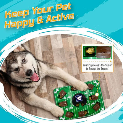 Pets First NFL New York Giants Puzzle Toy - Interactive Dog Treat Puzzle