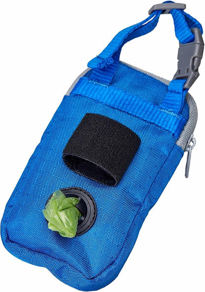 Blueberry Style Blue Dog Waste Bag Dispenser, Dog Poop Bag Holder Leash Attachment, Includes 1 Roll of Free Poop Bags
