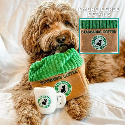 Haute Diggity Dog Starbarks Activity House, Plush Designer Dog Toys with Interactive Squeaker, Stimulating Pet Enrichment, Machine-Washable & Safe Materials for All Breeds, One Size