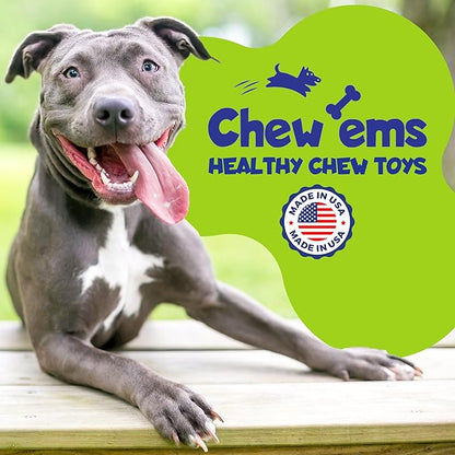 Chew'ems Durable Chew Toys for Small Dogs | Safe, Long-Lasting & Flavorful Chew Dog Toys, Small Dog Breeds | Bacon-Flavored