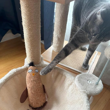 SPOT Corkies Hug N Kick Catnip Cat Toy – Natural Cork and Feathers, Engaging Enrichment for Cats, Promotes Activity, Eases Stress, Ideal for Indoor Pets, Assorted Styles, 1 Piece