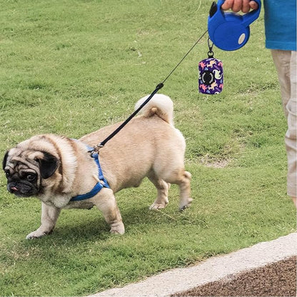 Petmolico Attachment,Waste Bag Dispenser Zippered Pouch, Fits Any Leash, Includes Free Roll of Dog Bags, Poop Bag Dispenser - 2 Packs, Little Dinosaurs