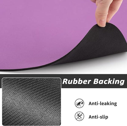Dog Food Mat - Absorbent Cat Mat for Food and Water, No Stains Pet Feeding Bowl Mat, Easy to Clean Pet Placemats, Quick Dry Dog Water Dispenser Mat for Messy Drinkers | Paw Purple 18"x 28"