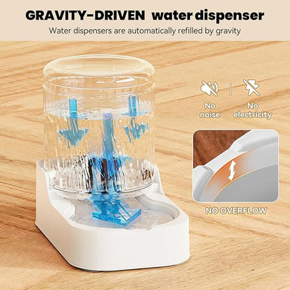 JUNSPOW Automatic Cat Water Dispenser, Dog Water Bowl Dispenser Adjustable Water Dispensing, Auto Pet Waterer for Cats and Dogs (Bowl not Included)