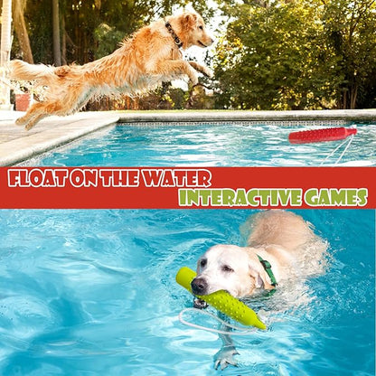 BINGPET Dog Float Bumper Toy 2 Pack,10.8 Inch Large Training Dummy Retrieving Bumpers Summer Pool Toy Tug Game for Large XL Dogs Retriever(Red & Green)