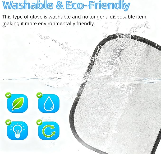 2PCS Pet Hair Removal Glove for Cats & Dogs, Reusable Electrostatic Pet Hair Remover Mitt, Five-Finger Design for Clothing, Couch, Carpet, Car Seat